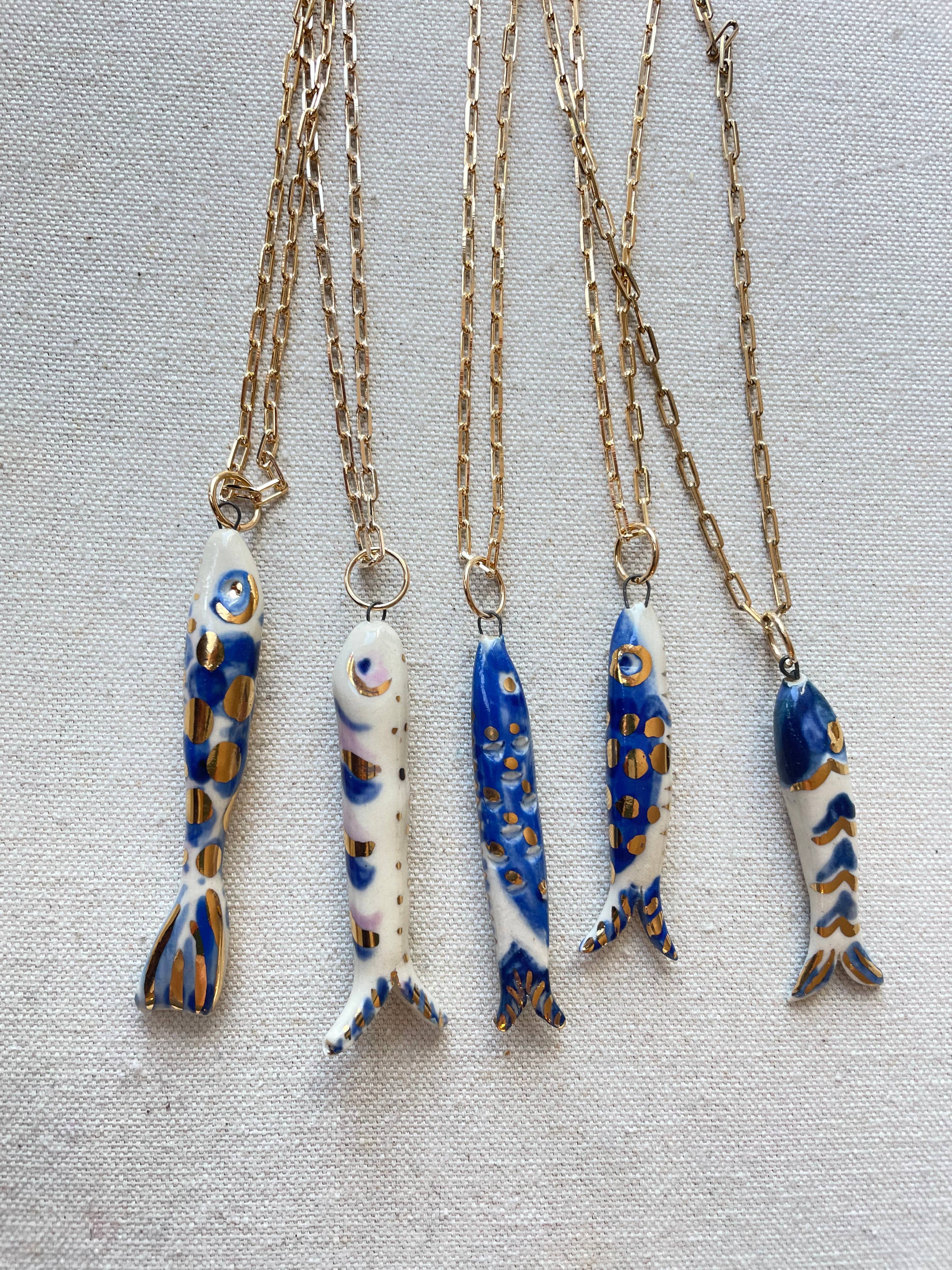 Carola Spitzer - Fish "Catch" Necklace