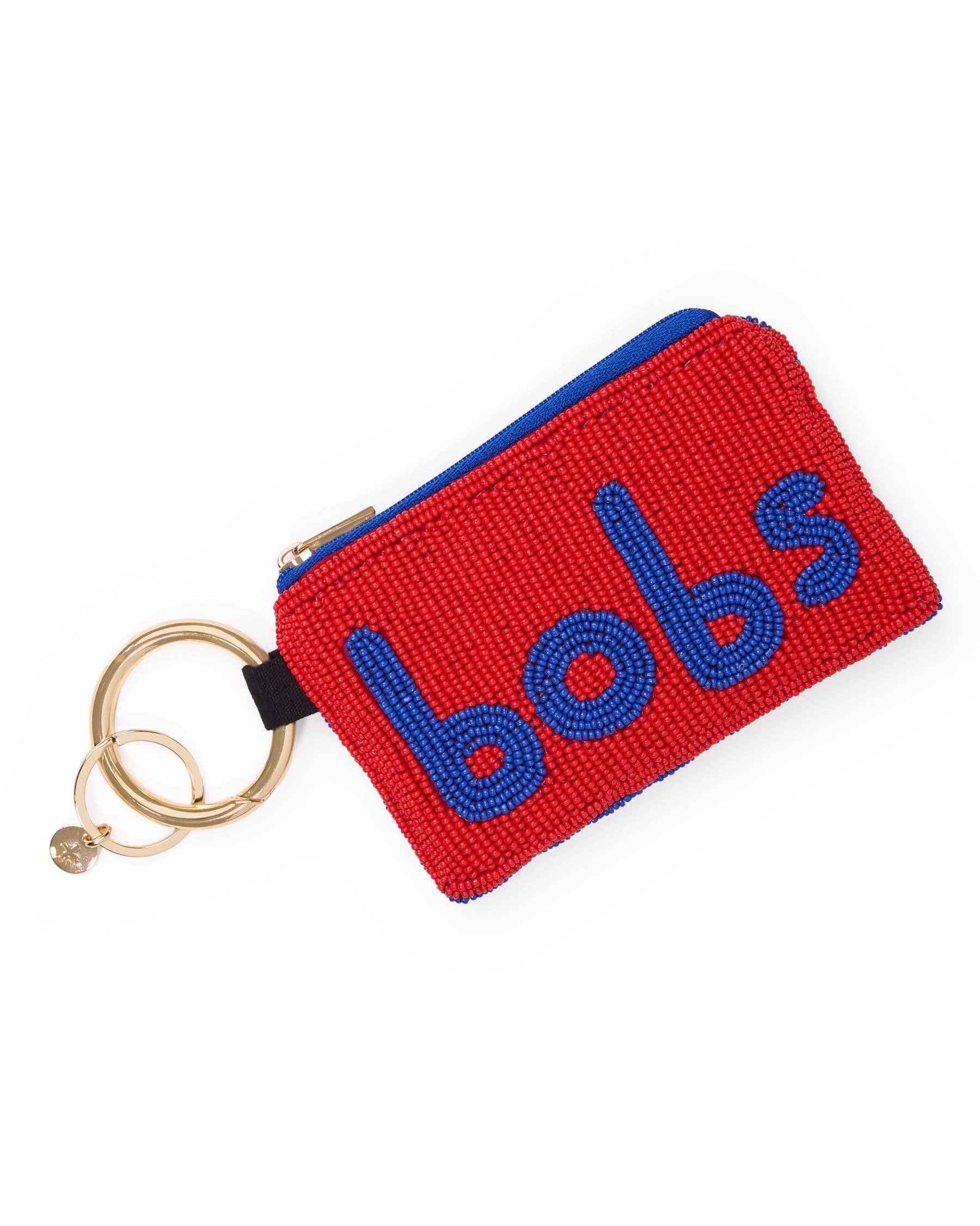 INK + ALLOY - Mary Bits + Bobs Beaded Coin Purse Navy