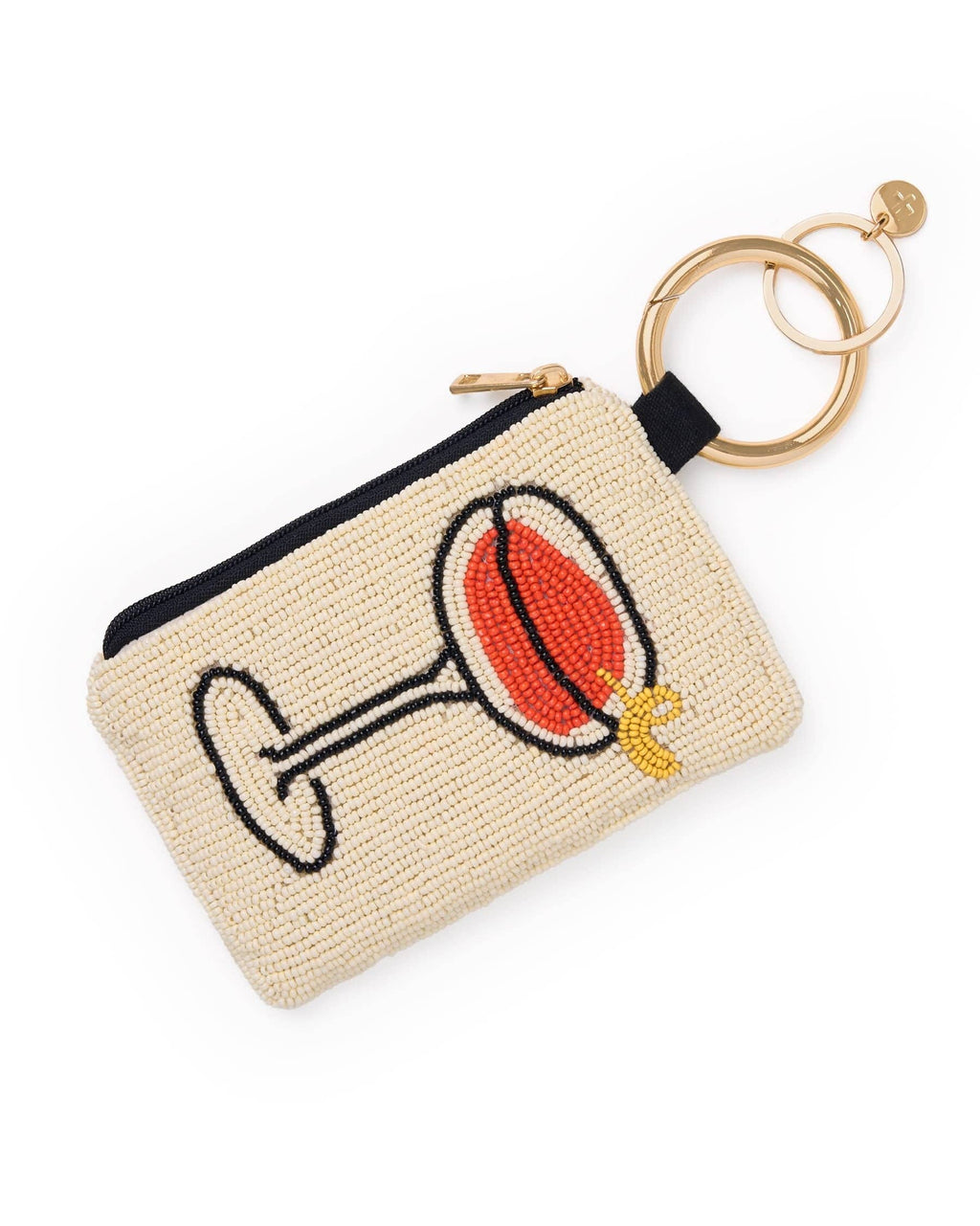 INK + ALLOY - Mary Drinks Beaded Coin Purse Ivory